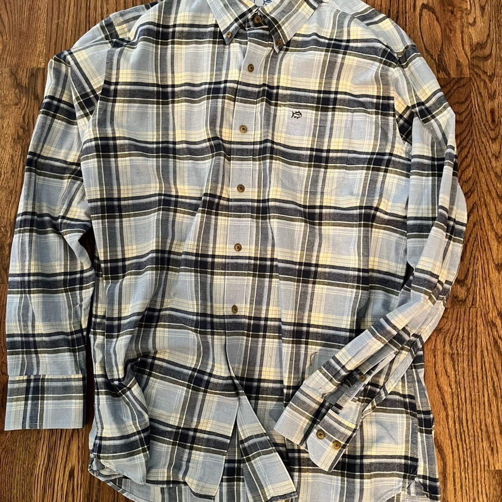 Men’s Large Southern Tide Flannel Blue
